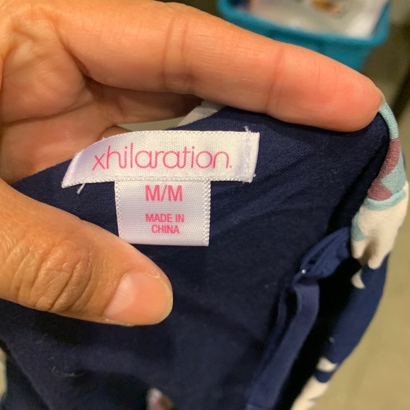 Summer Dress Navy Blue with Design - Picture 5 of 5